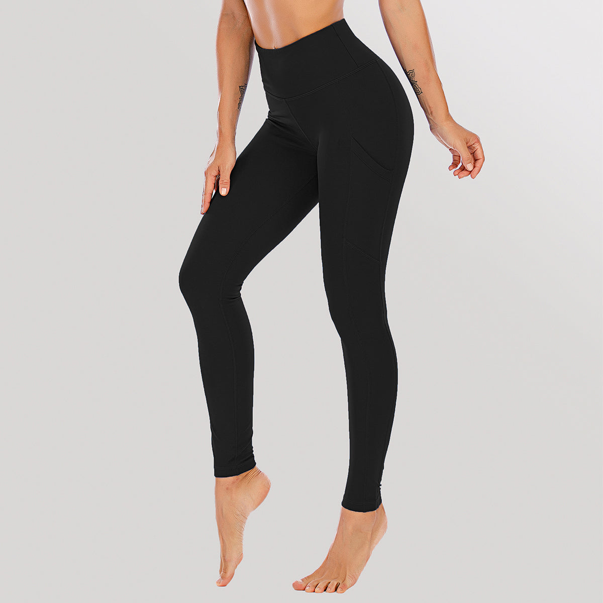 Women's Nabtos® Performance Activewear Yoga High-Waisted Leggings-Black