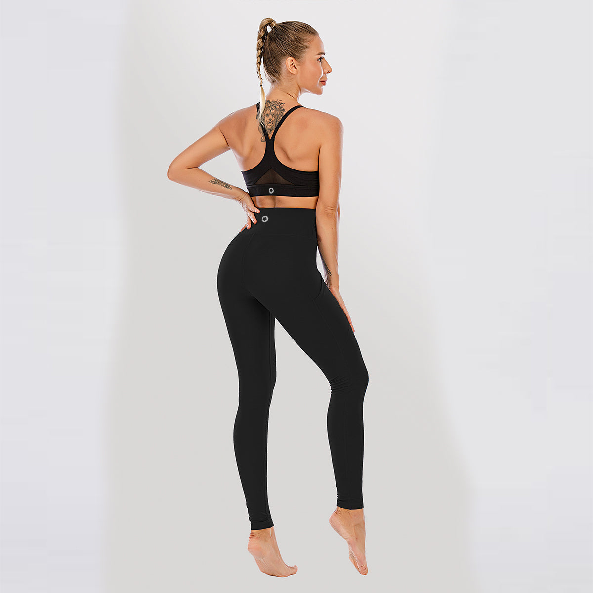 Women's Nabtos® Performance Activewear Yoga High-Waisted Leggings-Black