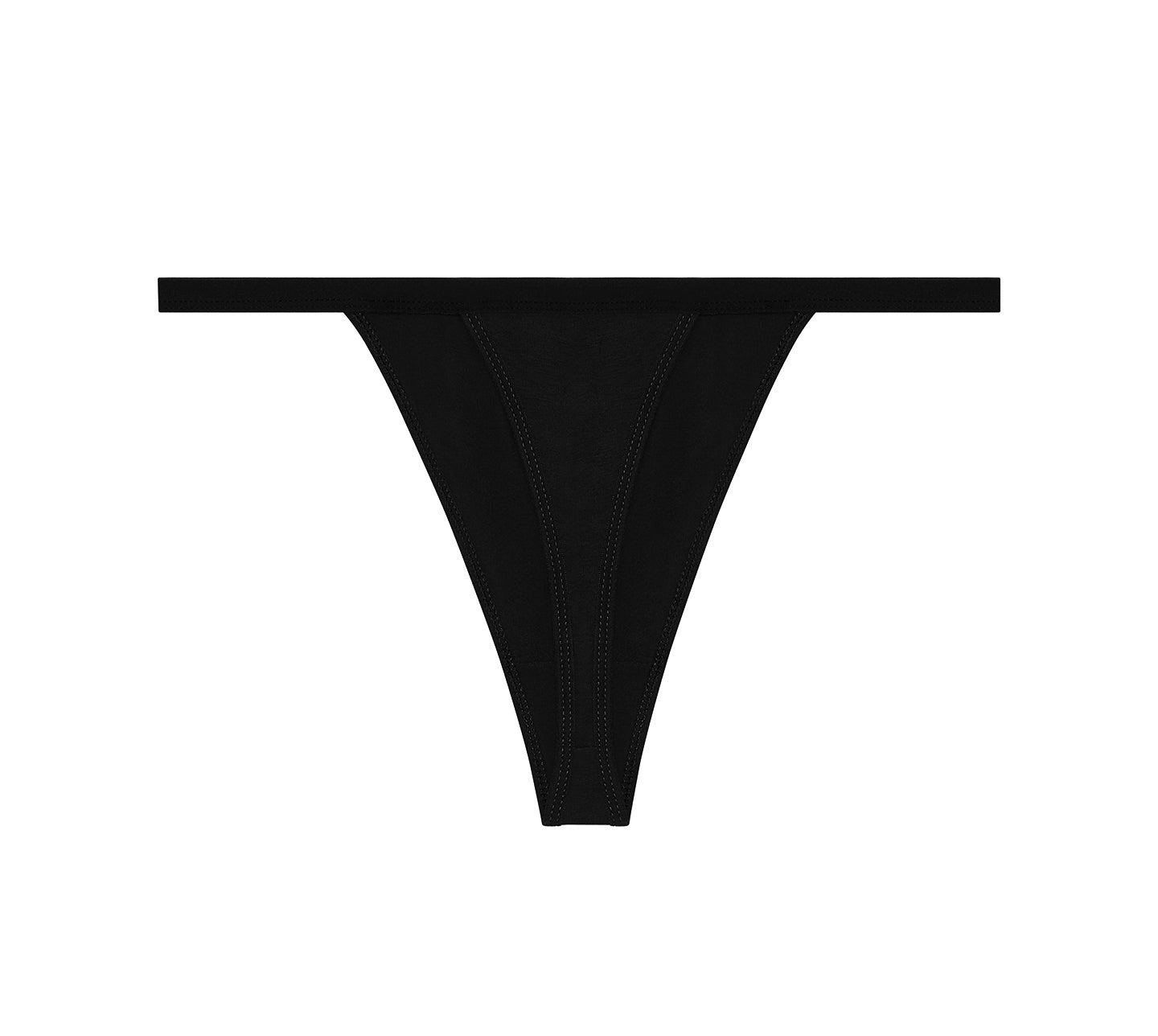 Nabtos Womens Cotton String Thongs Panties Black Color (Pack of 6)