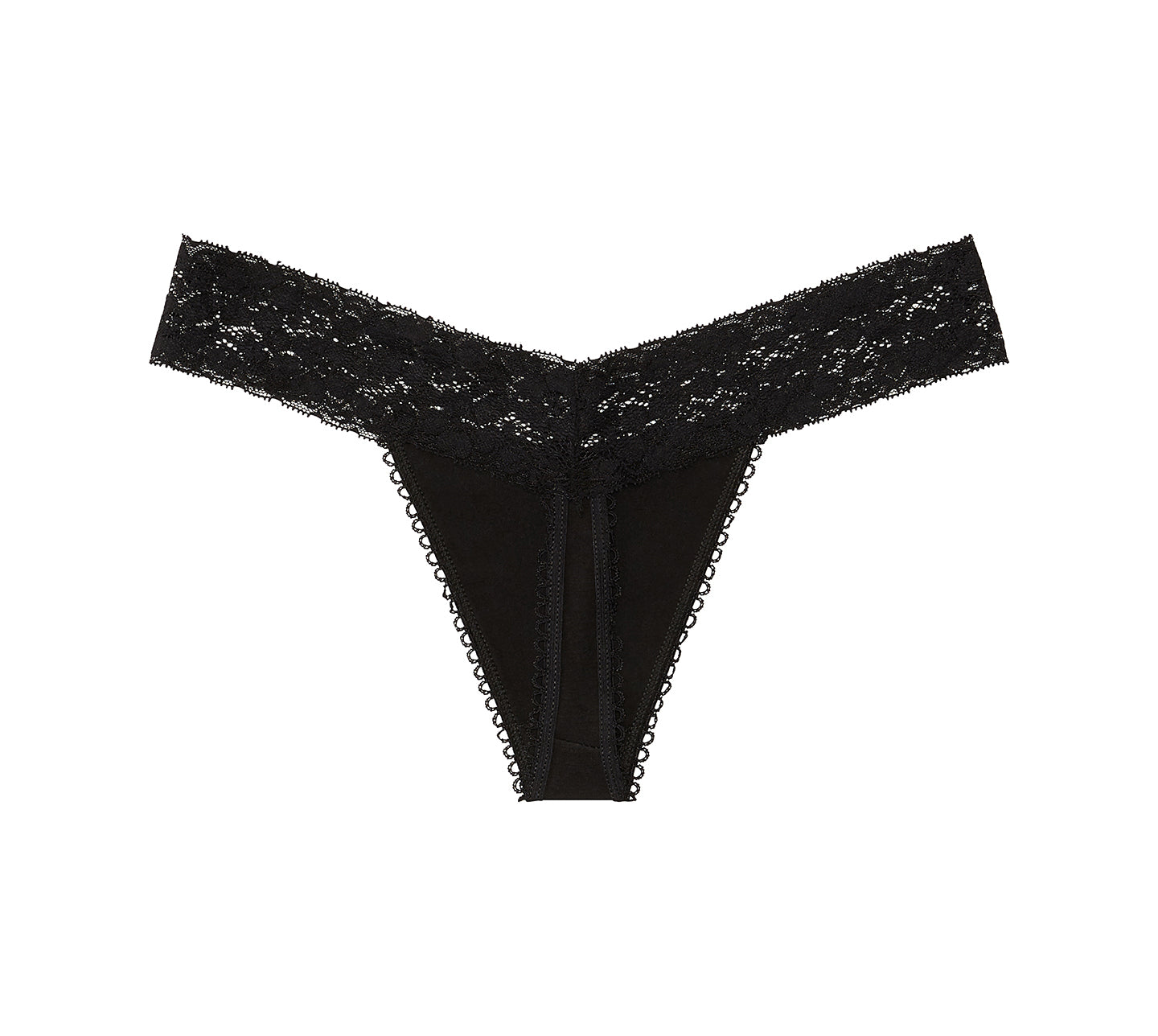 Women's Thong Lace Trim G String Panties (Pack of 6)