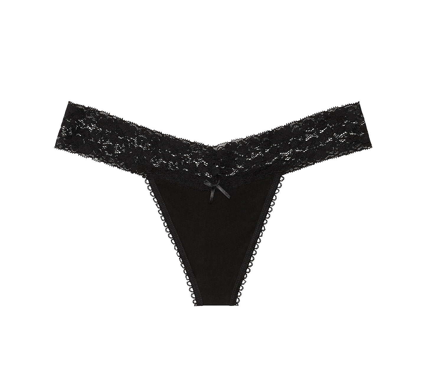 Women's Thong Lace Trim G String Panties (Pack of 6)