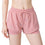 Nabtos Women Workout Running Yoga Fitness Gym Shorts Side Inner pockets Pink