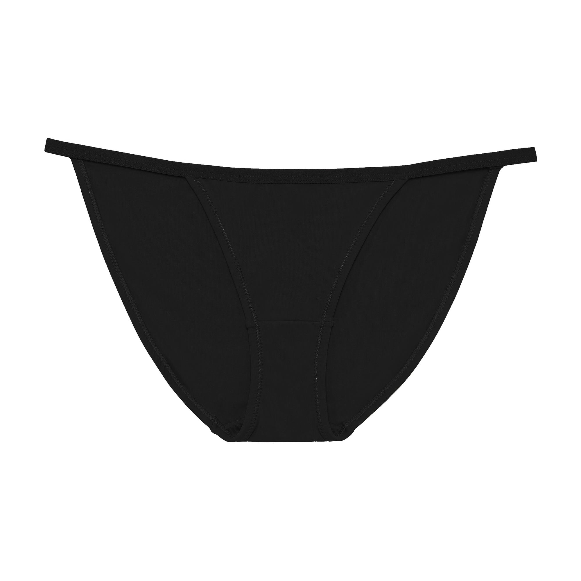 Nabtos Women's String Bikini Panties Nylon Sports Silky Underwear Low Rise Cotton Liner Pack 6