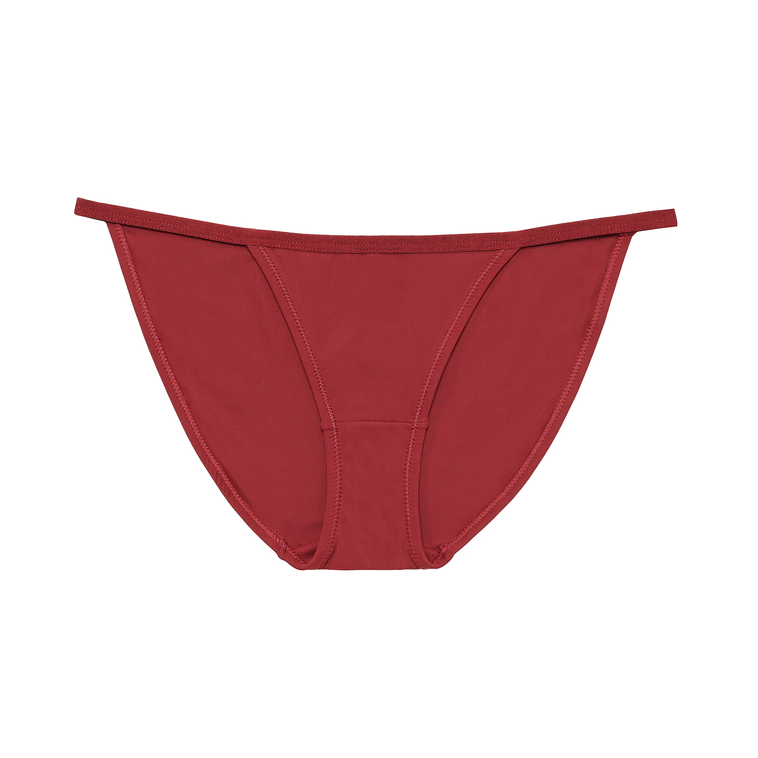 Nabtos Women's String Bikini Panties Nylon Sports Silky Underwear Low Rise Cotton Liner Pack 6