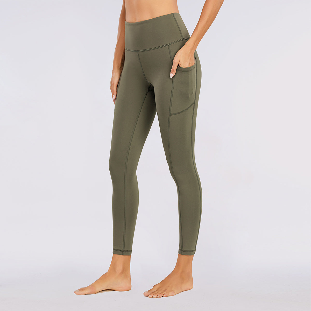Women's Nabtos® Performance Activewear Yoga High-Waisted Leggings-Green
