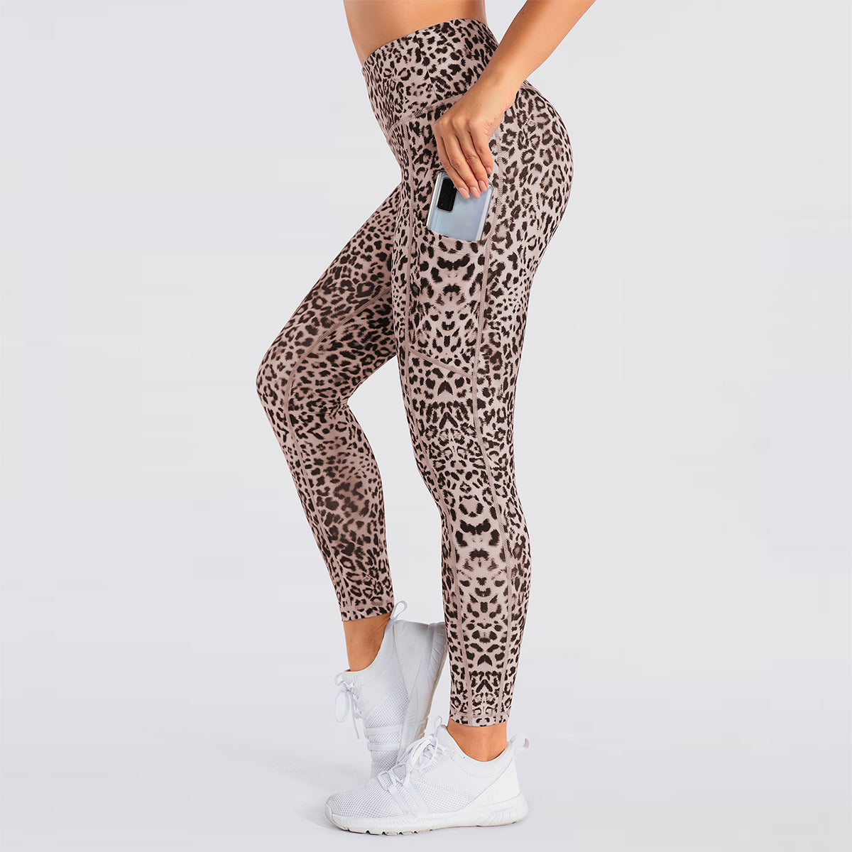 Women's Nabtos® Performance Activewear Yoga High-Waisted Leggings- Leopard