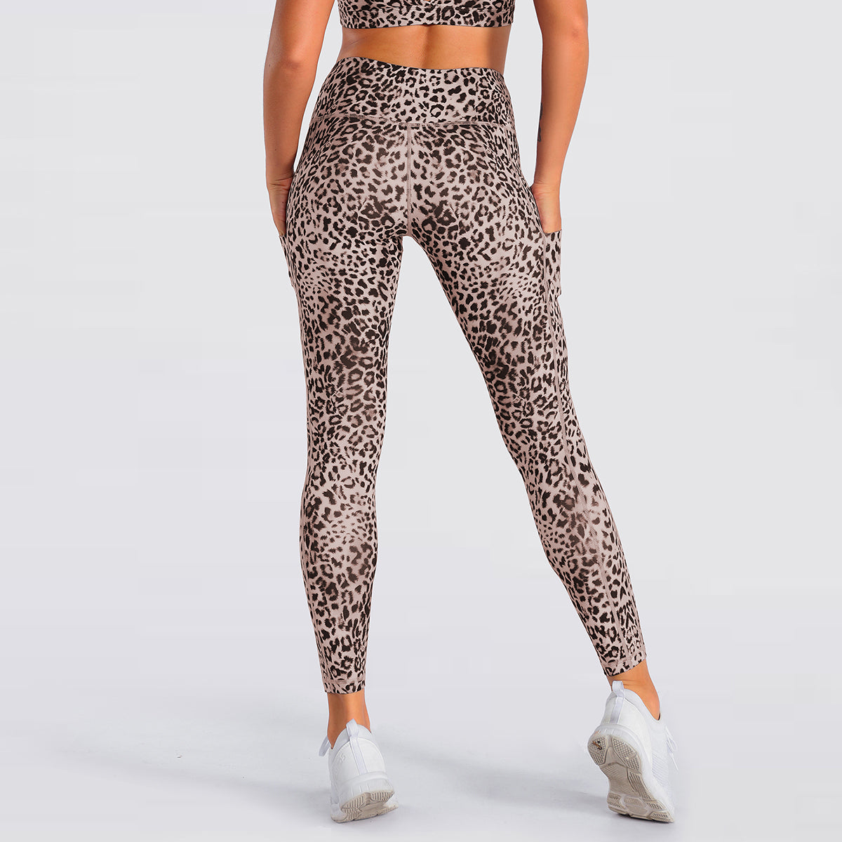 Women's Nabtos® Performance Activewear Yoga High-Waisted Leggings- Leopard