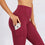 Women's Nabtos® Performance Activewear Yoga High-Waisted Leggings- Embossing Red