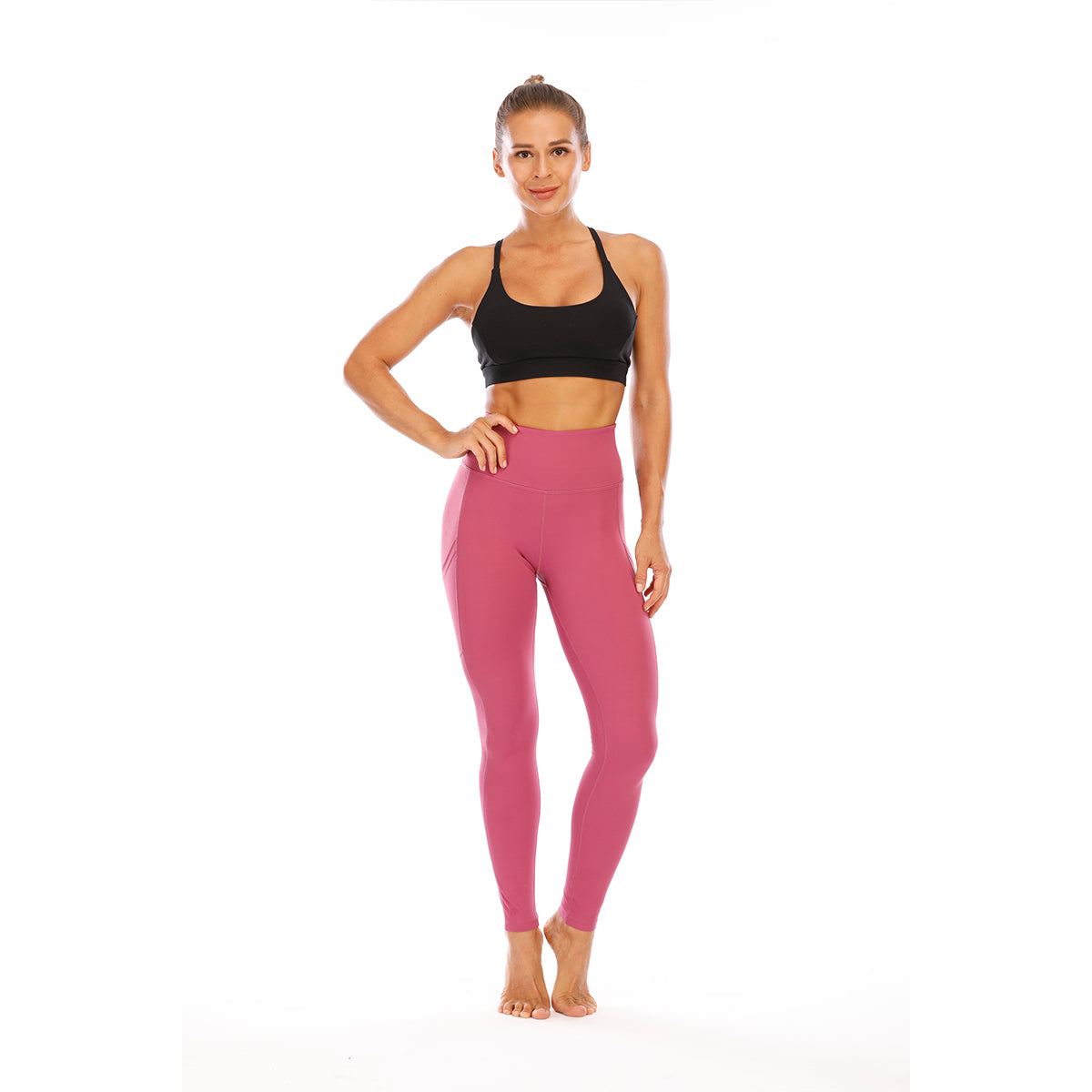 Women's Nabtos® Performance Activewear Yoga High-Waisted Leggings-Pink