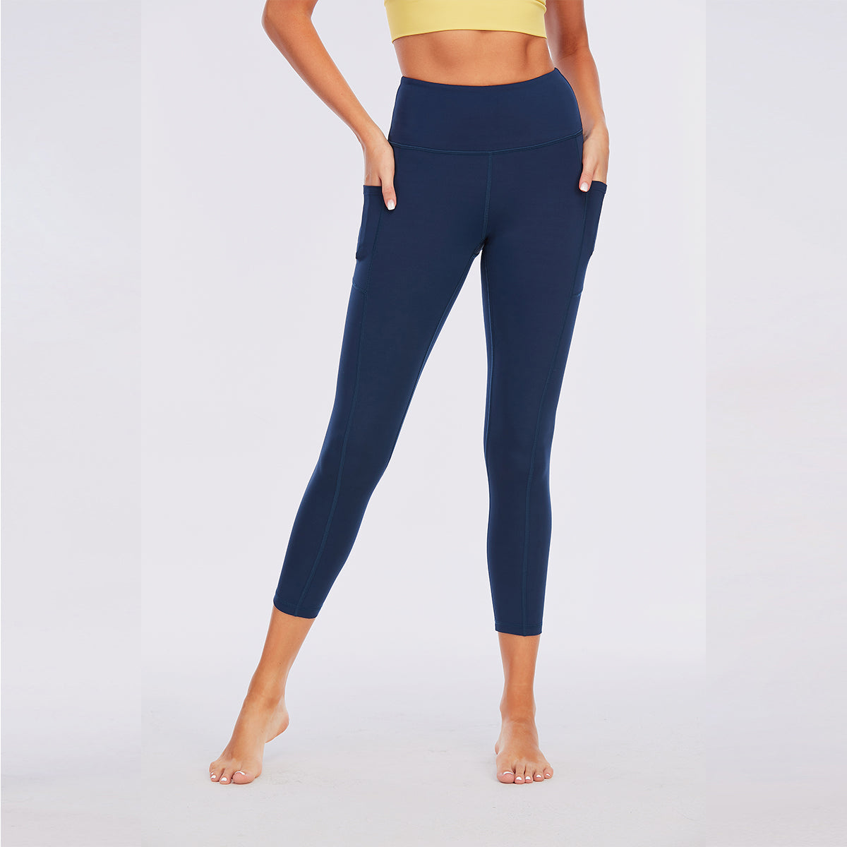 Women's Nabtos® Performance Activewear Yoga High-Waisted Leggings-Navy Blue