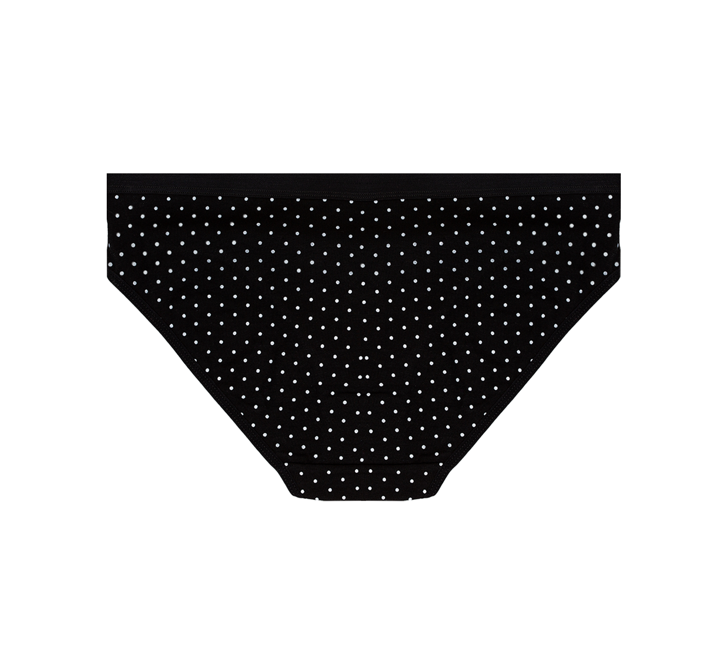 Nabtos Women's Cotton Underwear Bikini Polka Dot Black Panties (Pack of 6)