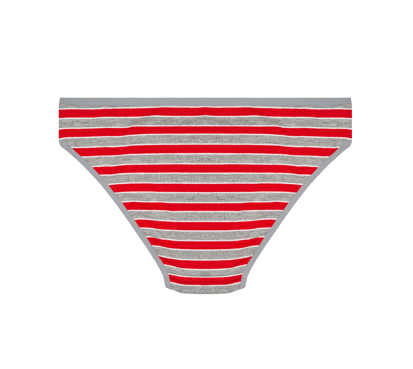 Nabtos Women's Cotton Underwear Red Bikini Stripes Panties (Pack of 6)