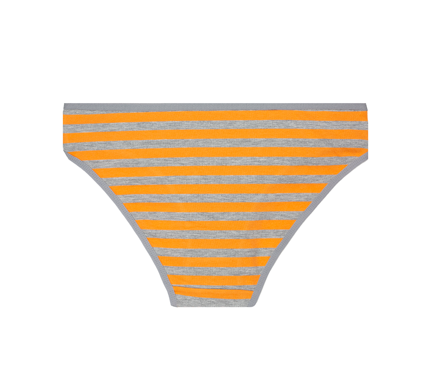Nabtos Women's Cotton Underwear Orange Bikini Stripes Panties (Pack of 6)